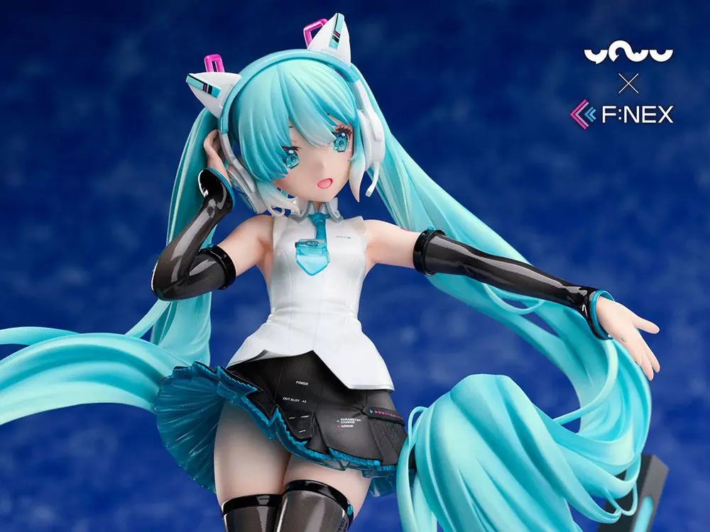 Vocaloid PVC Statue 1/7 Miku Hatsune Cat Ear Headphone Ver. 25 cm product photo