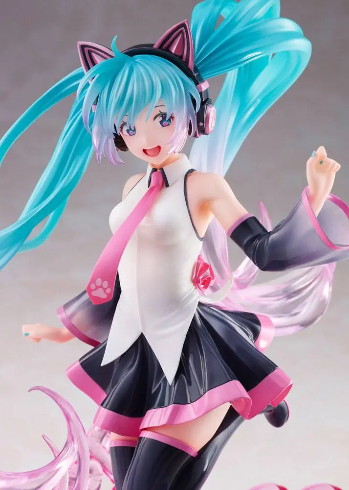 Vocaloid AMP PVC Statue Hatsune Miku Birthday 2021 Happy Cat ver. 23 cm product photo