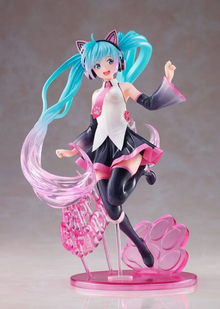 Vocaloid AMP PVC Statue Hatsune Miku Birthday 2021 Happy Cat ver. 23 cm product photo