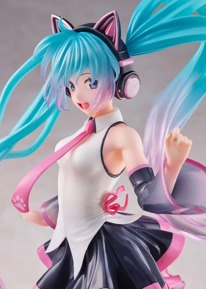 Vocaloid AMP PVC Statue Hatsune Miku Birthday 2021 Happy Cat ver. 23 cm product photo