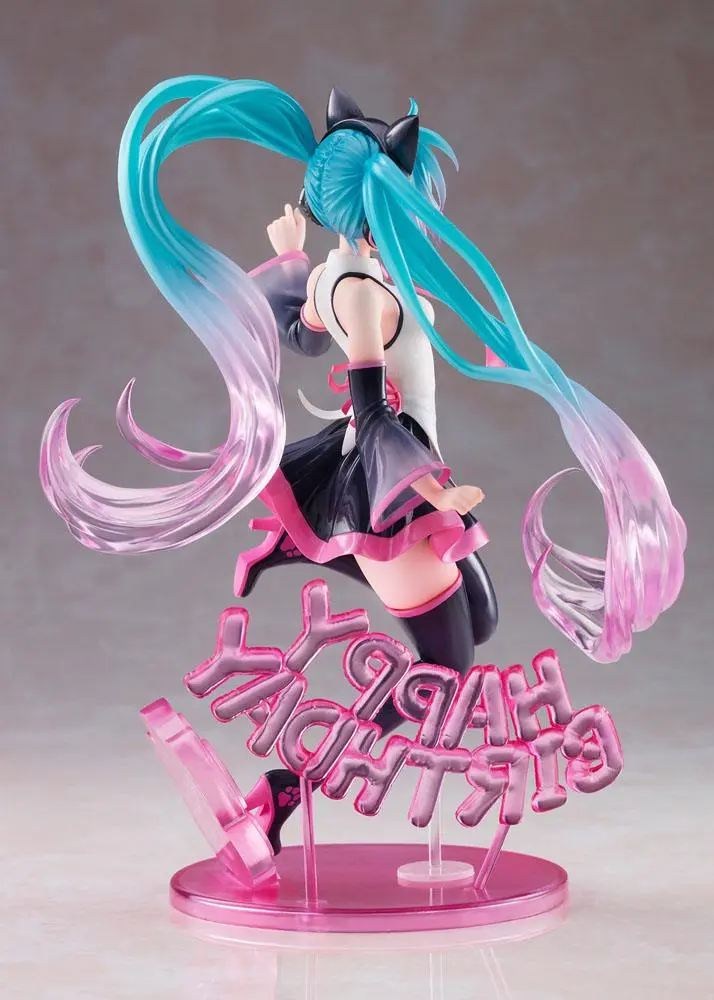 Vocaloid AMP PVC Statue Hatsune Miku Birthday 2021 Happy Cat ver. 23 cm product photo