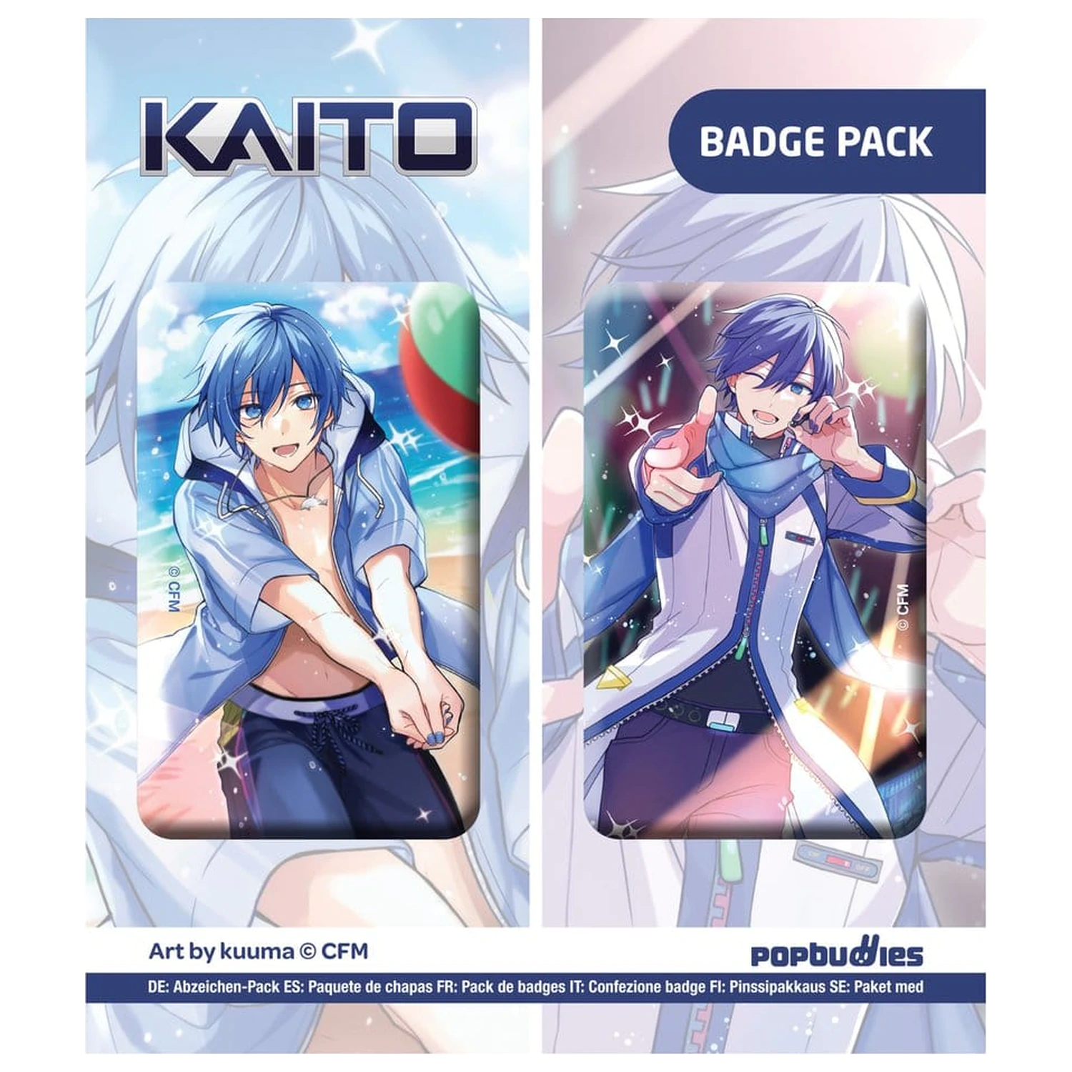 Vocaloid Button 2-Pack Kaito (Art by kuuma) product photo