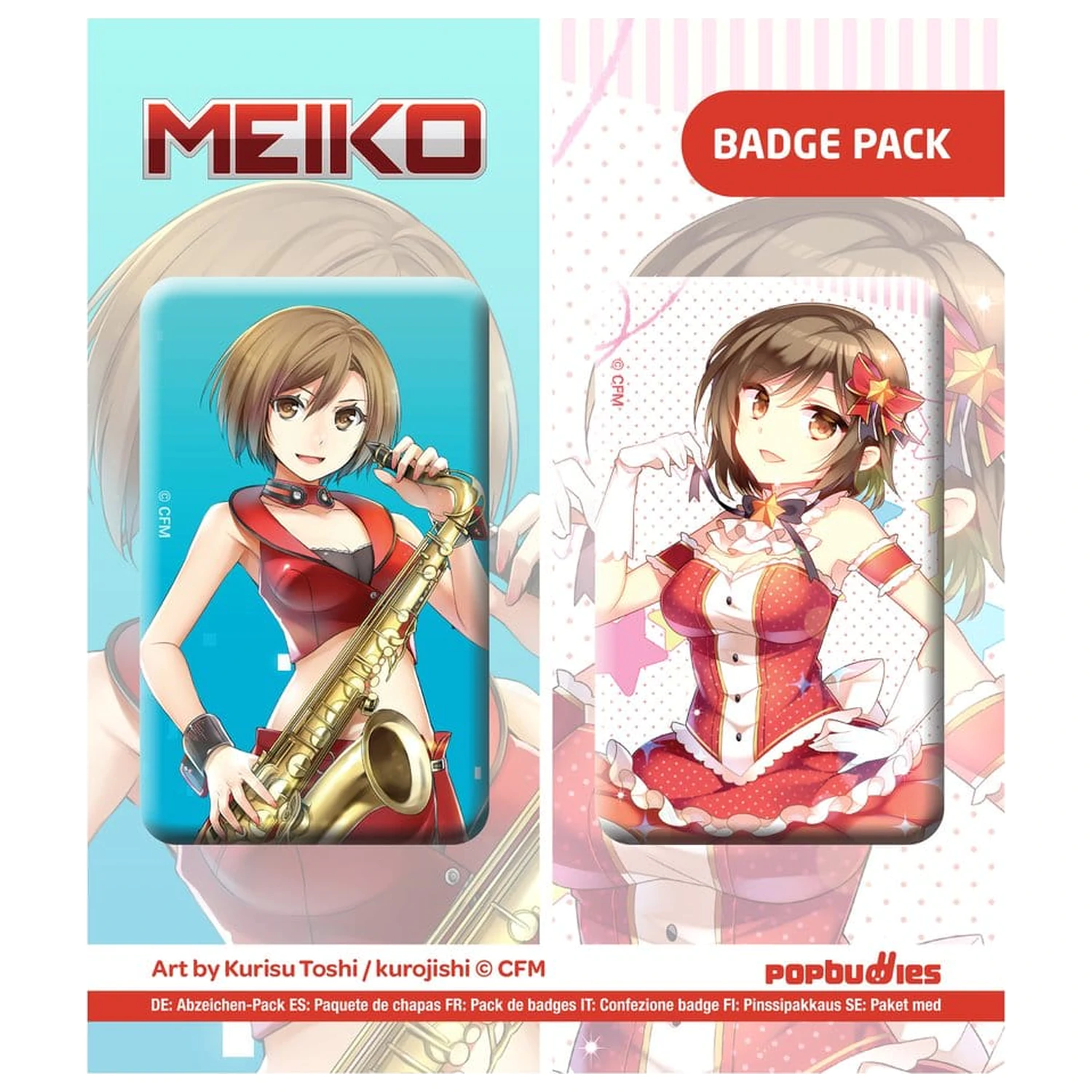 Vocaloid Button 2-Pack Meiko (Art by Kurisu Toshi / kurojishi) product photo