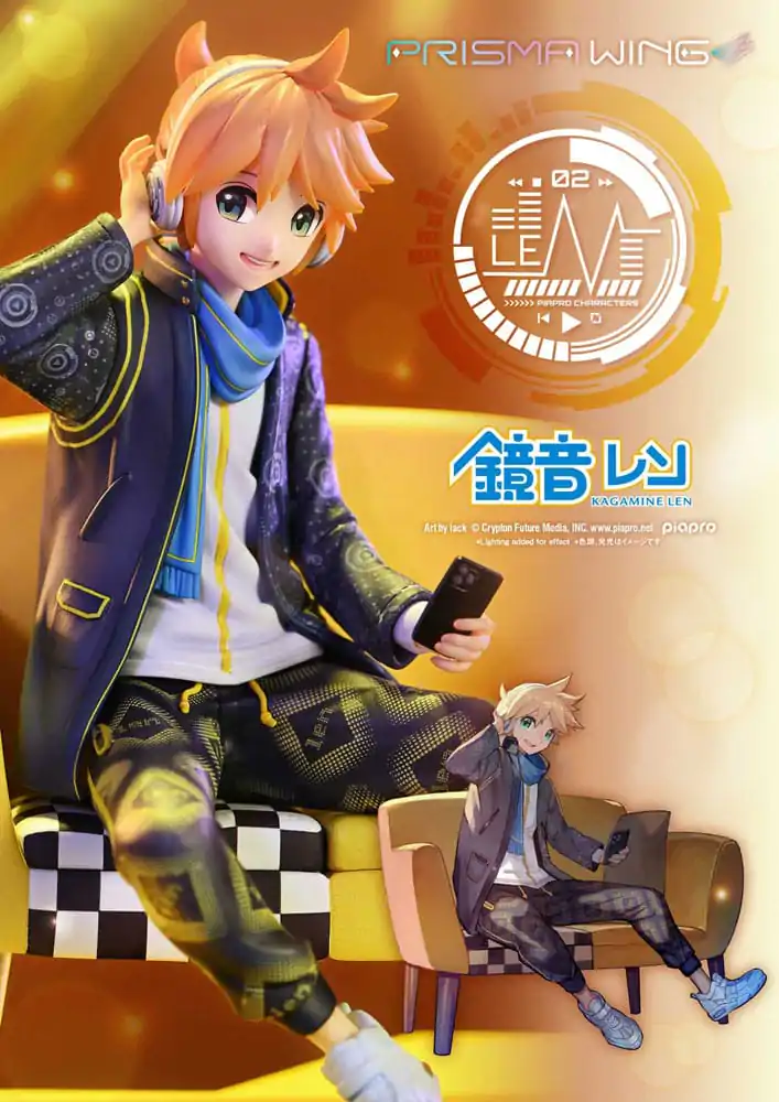 Vocaloid Piapro Characters Prisma Wing PVC Statue 1/7 Kagamine Len (Art by lack) 18 cm product photo