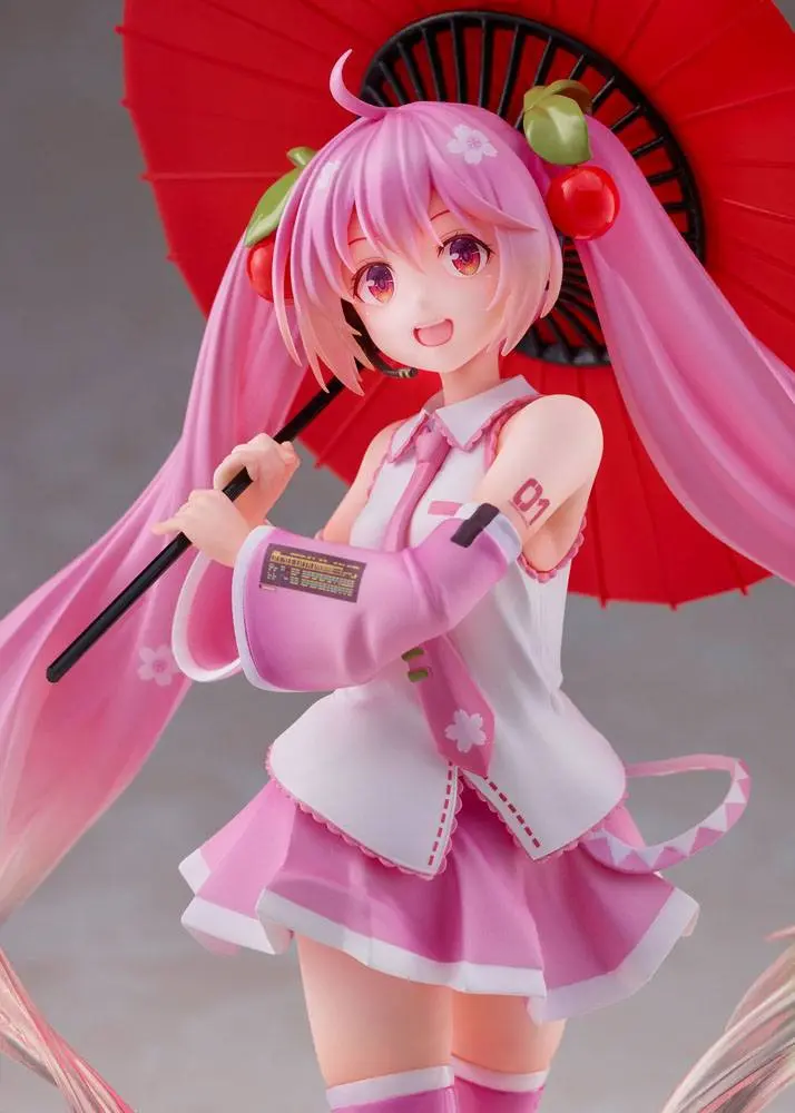 Vocaloid PVC Statue Sakura Miku 2nd Season New Written Japanese Umbrella Ver. 20 cm product photo