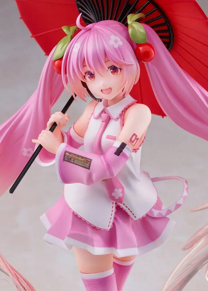 Vocaloid PVC Statue Sakura Miku 2nd Season New Written Japanese Umbrella Ver. 20 cm product photo