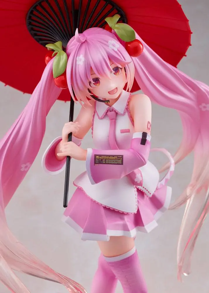 Vocaloid PVC Statue Sakura Miku 2nd Season New Written Japanese Umbrella Ver. 20 cm product photo