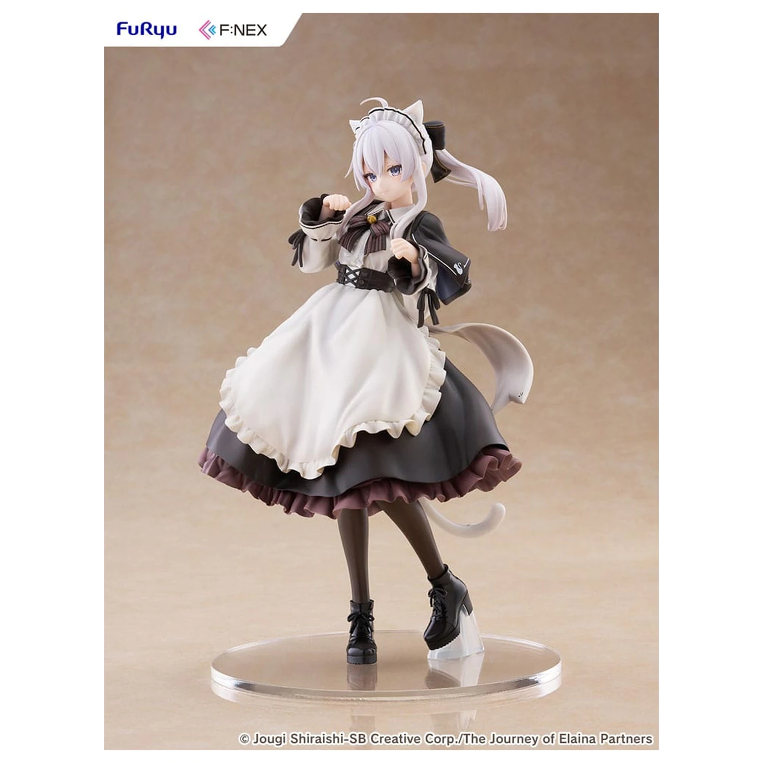 Wandering Witch: The Journey of Elaina F:NEX PVC Statue 1/7 Elaina Maid costume with cat ears Ver. 24 cm   product photo