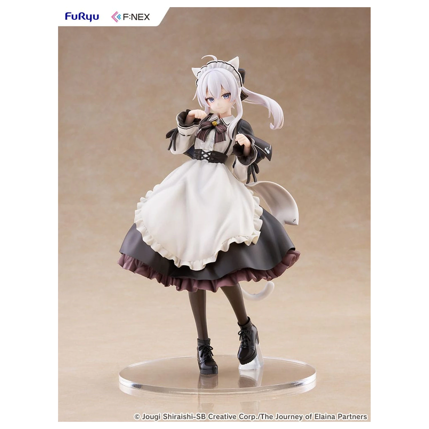 Wandering Witch: The Journey of Elaina F:NEX PVC Statue 1/7 Elaina Maid costume with cat ears Ver. 24 cm   product photo