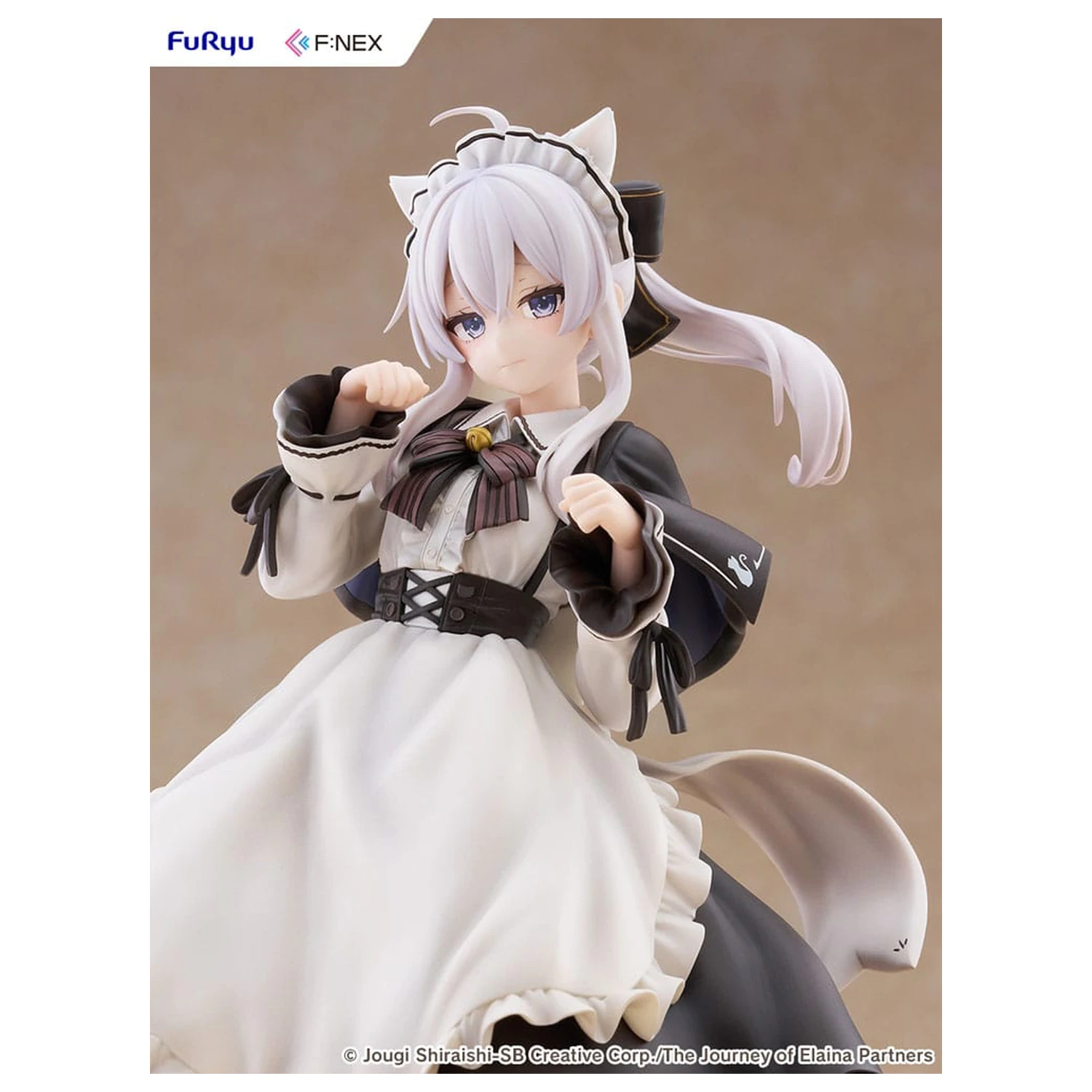 Wandering Witch: The Journey of Elaina F:NEX PVC Statue 1/7 Elaina Maid costume with cat ears Ver. 24 cm   product photo