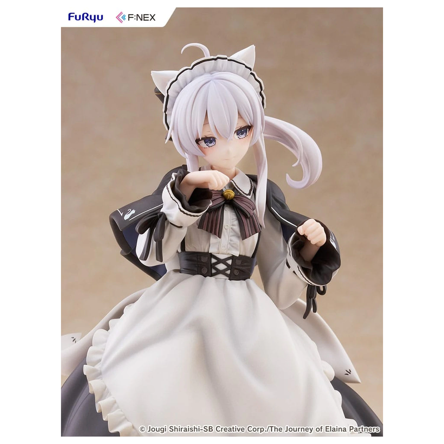 Wandering Witch: The Journey of Elaina F:NEX PVC Statue 1/7 Elaina Maid costume with cat ears Ver. 24 cm   product photo