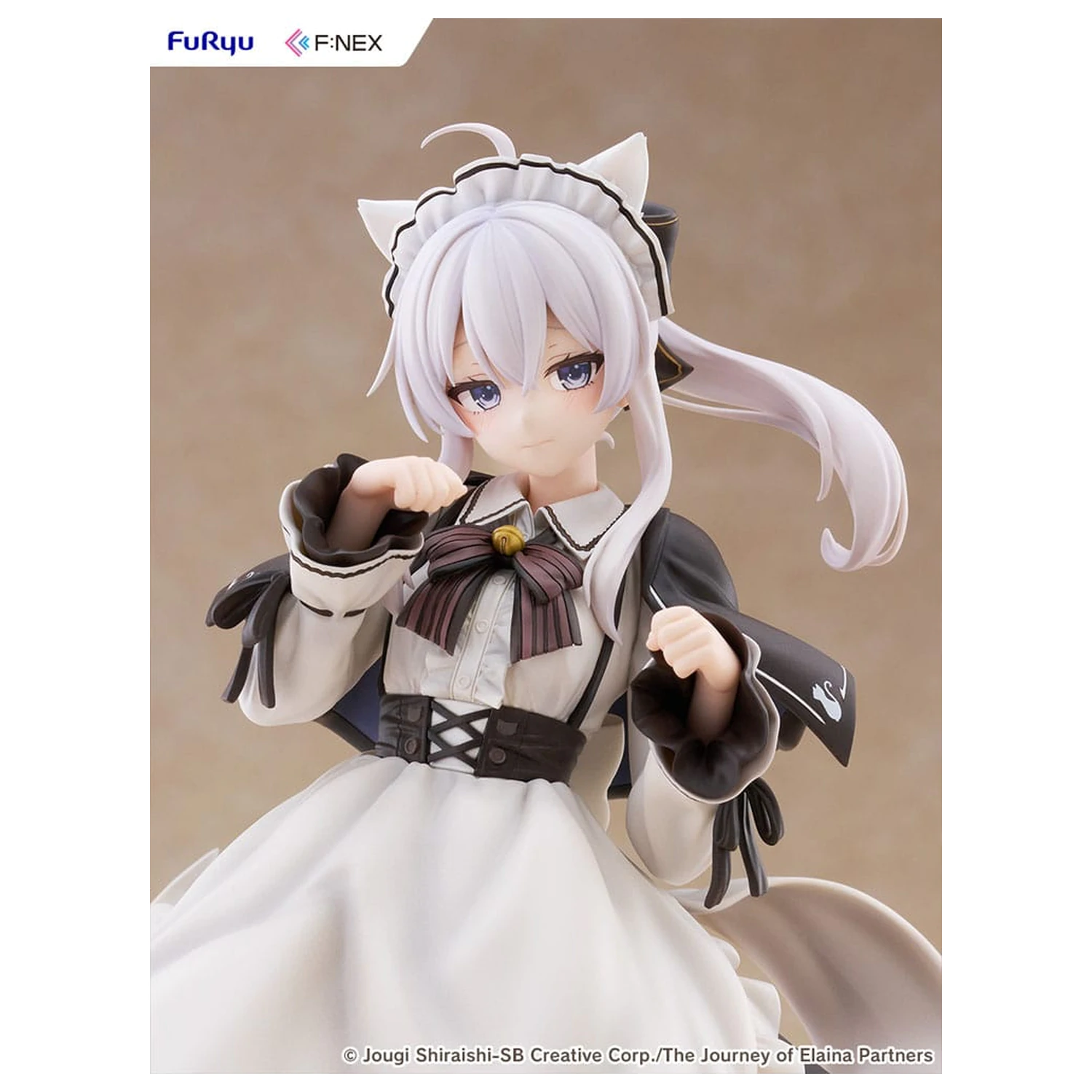 Wandering Witch: The Journey of Elaina F:NEX PVC Statue 1/7 Elaina Maid costume with cat ears Ver. 24 cm   product photo