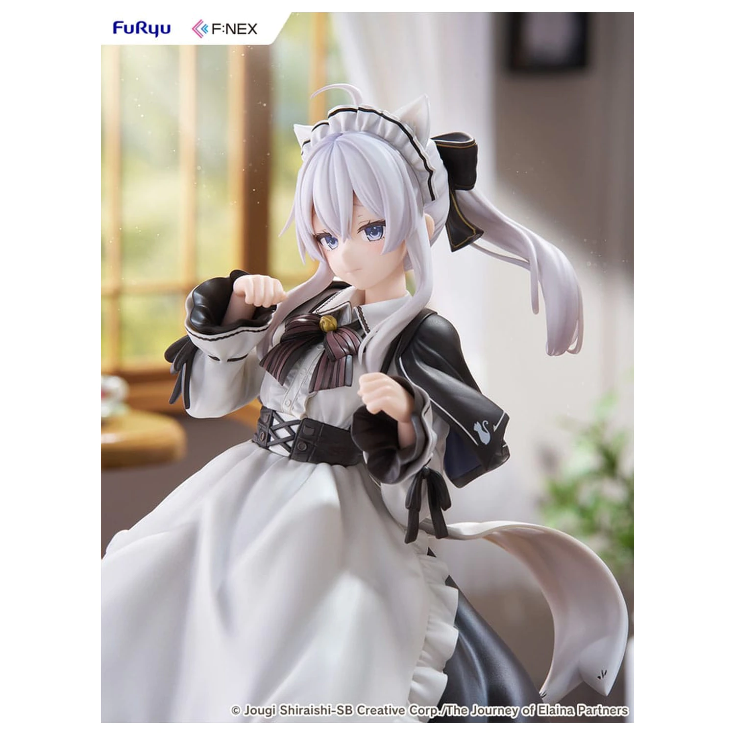 Wandering Witch: The Journey of Elaina F:NEX PVC Statue 1/7 Elaina Maid costume with cat ears Ver. 24 cm   product photo