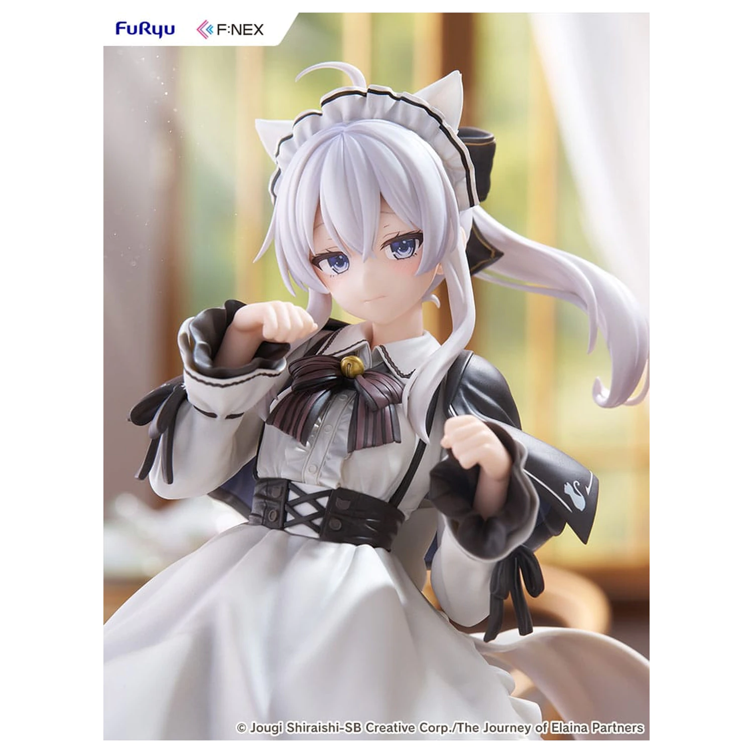 Wandering Witch: The Journey of Elaina F:NEX PVC Statue 1/7 Elaina Maid costume with cat ears Ver. 24 cm   product photo