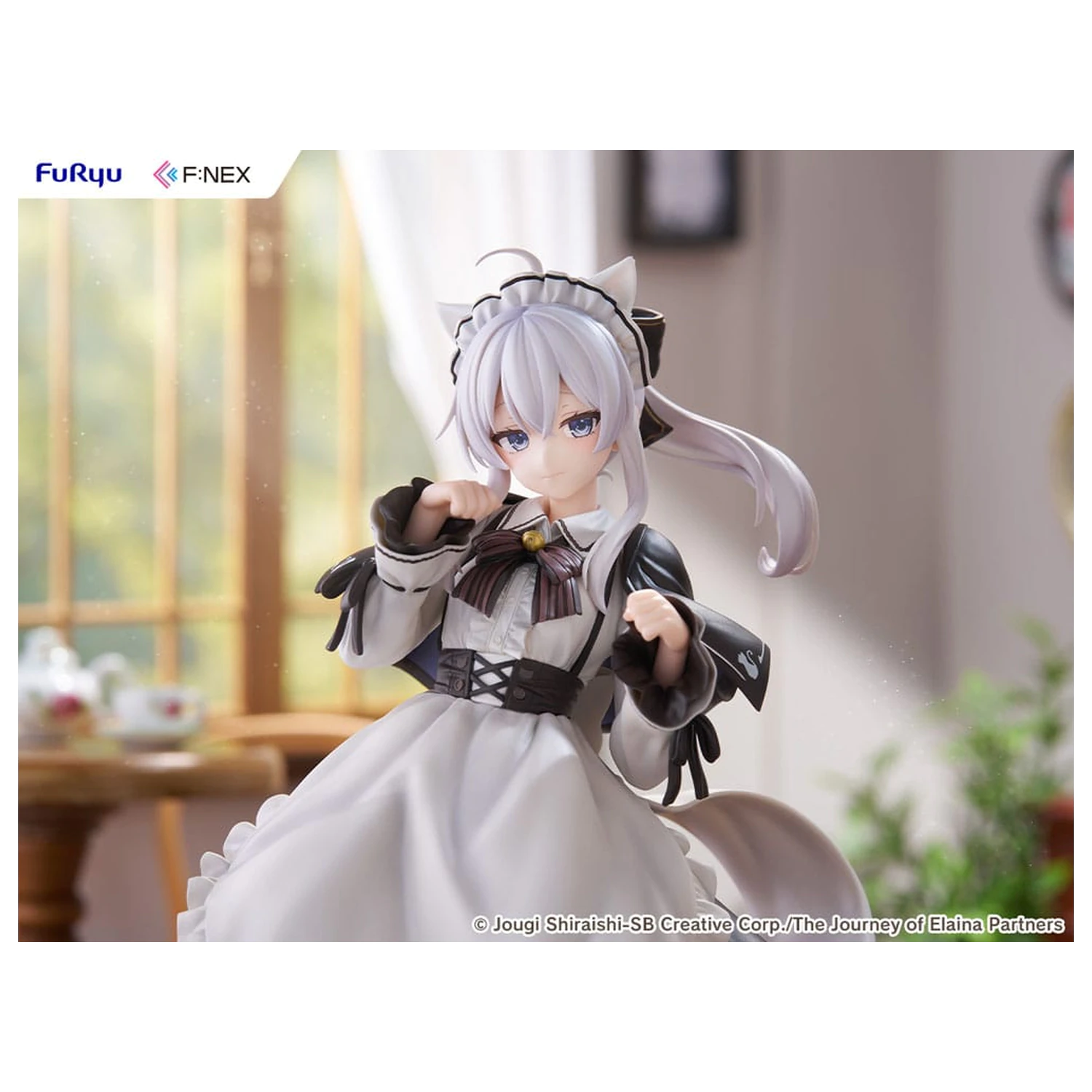 Wandering Witch: The Journey of Elaina F:NEX PVC Statue 1/7 Elaina Maid costume with cat ears Ver. 24 cm   product photo