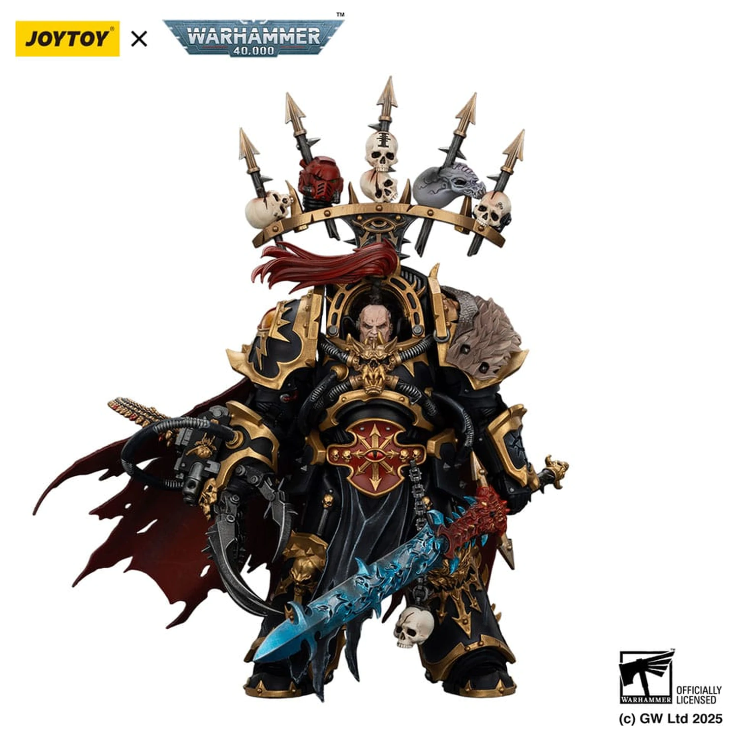 Warhammer 40,000 Action Figure  Black Legion Abaddon the Despoiler with Drach'nyen and the Talo 16 cm product photo