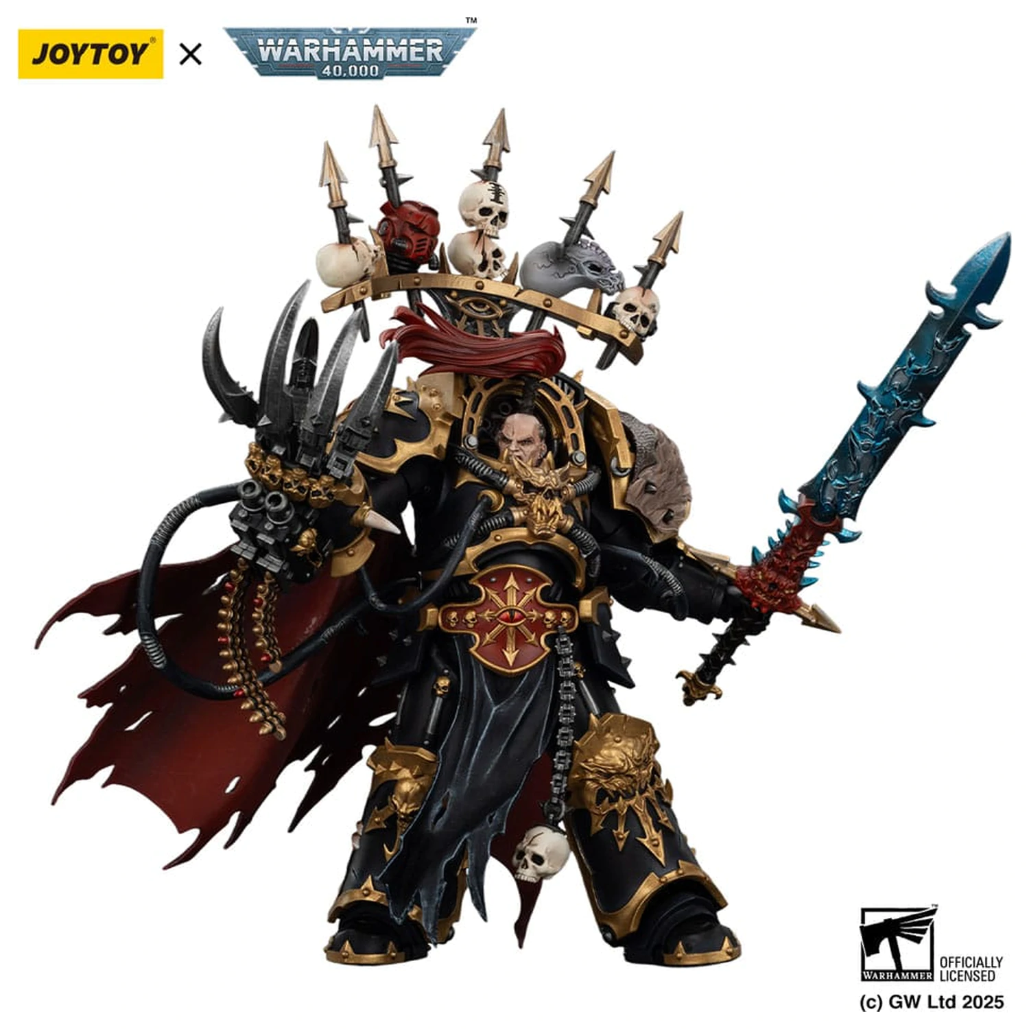 Warhammer 40,000 Action Figure  Black Legion Abaddon the Despoiler with Drach'nyen and the Talo 16 cm product photo