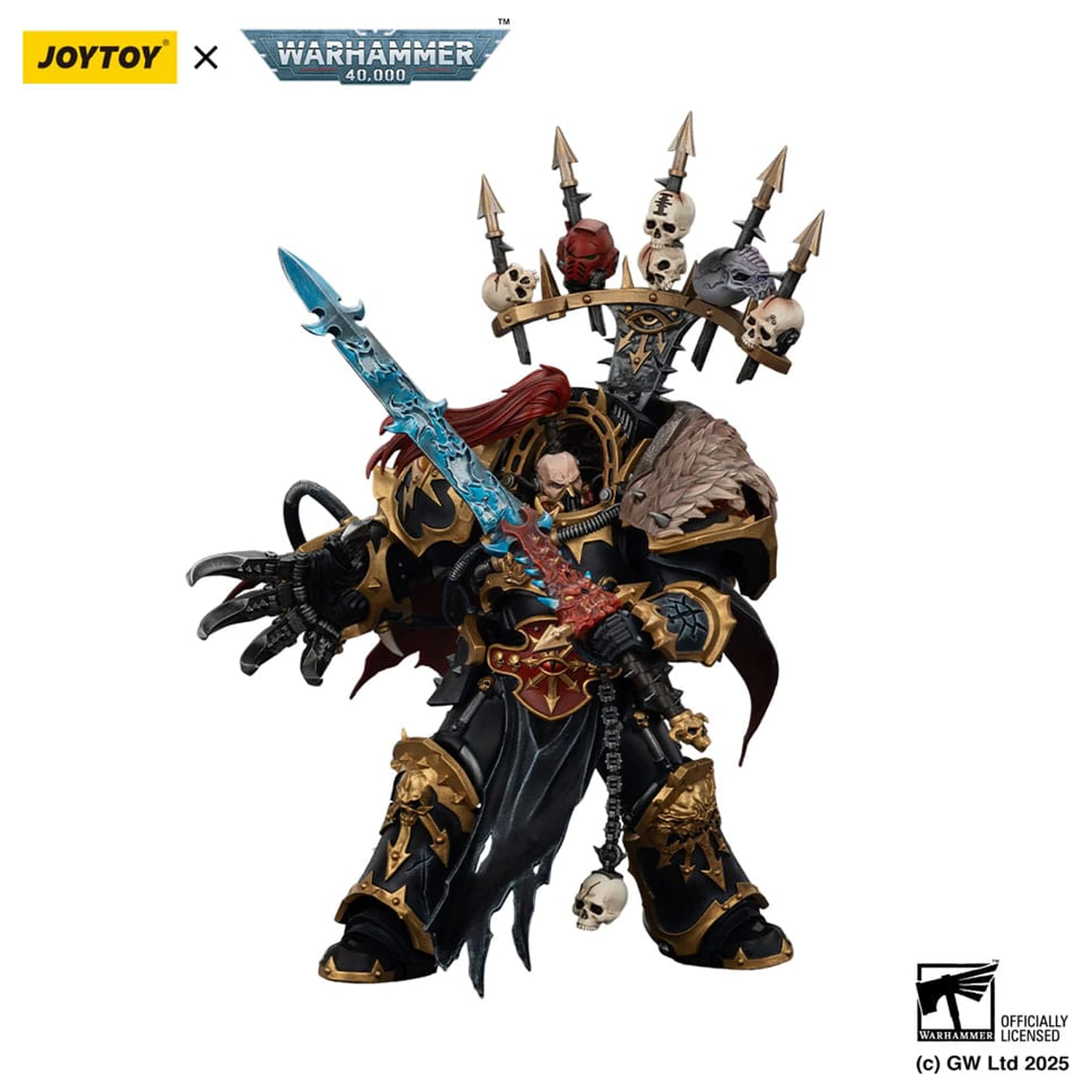 Warhammer 40,000 Action Figure  Black Legion Abaddon the Despoiler with Drach'nyen and the Talo 16 cm product photo