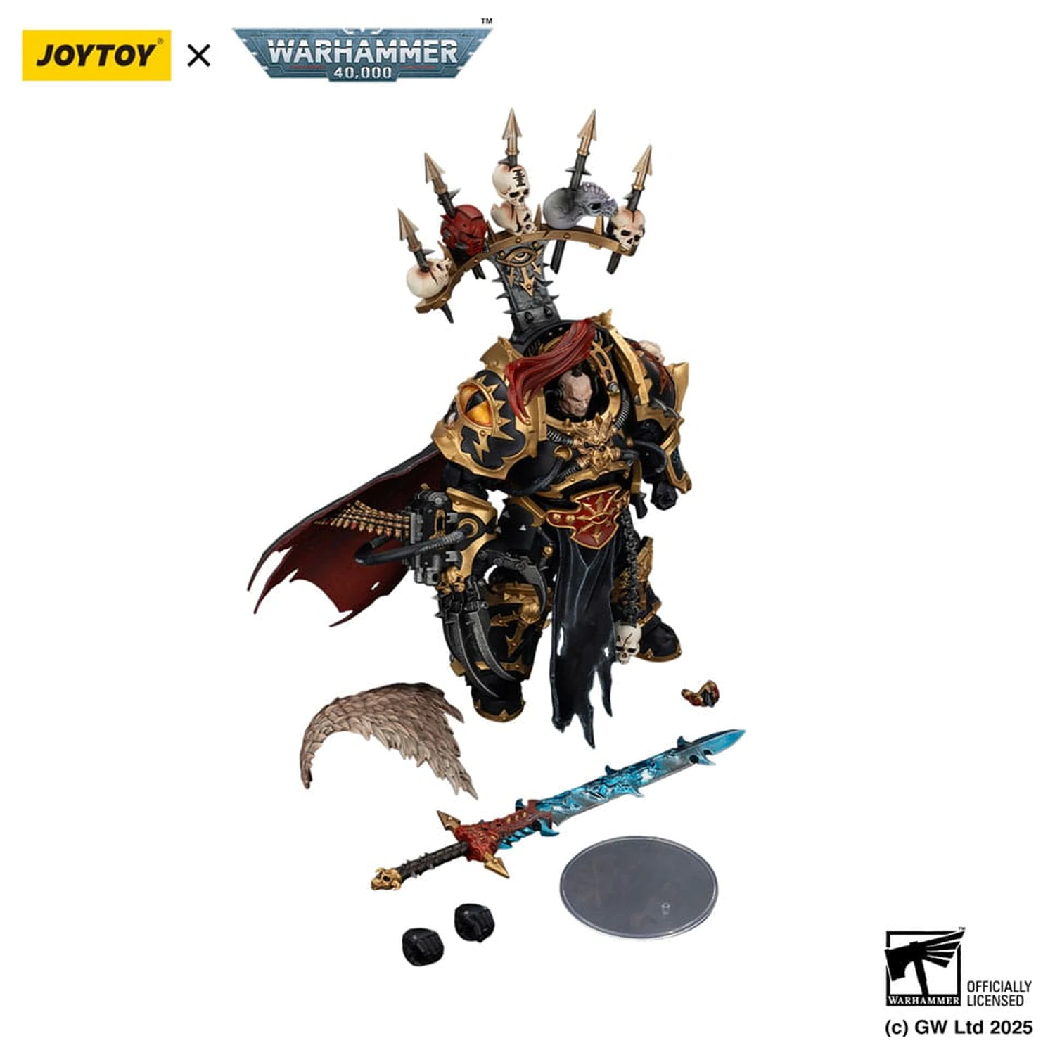Warhammer 40,000 Action Figure  Black Legion Abaddon the Despoiler with Drach'nyen and the Talo 16 cm product photo