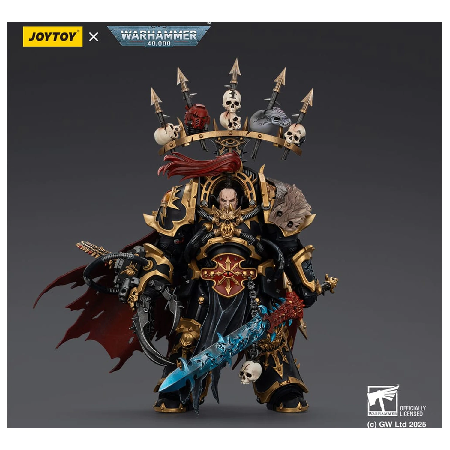 Warhammer 40,000 Action Figure  Black Legion Abaddon the Despoiler with Drach'nyen and the Talo 16 cm product photo