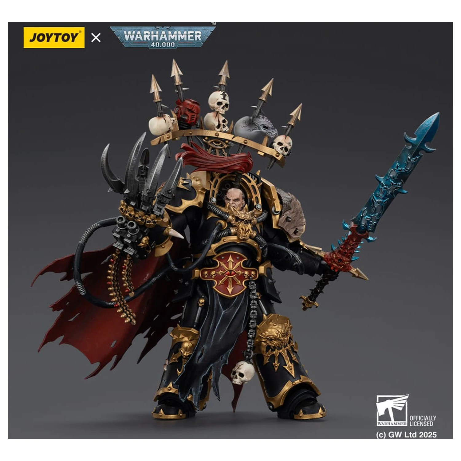 Warhammer 40,000 Action Figure  Black Legion Abaddon the Despoiler with Drach'nyen and the Talo 16 cm product photo