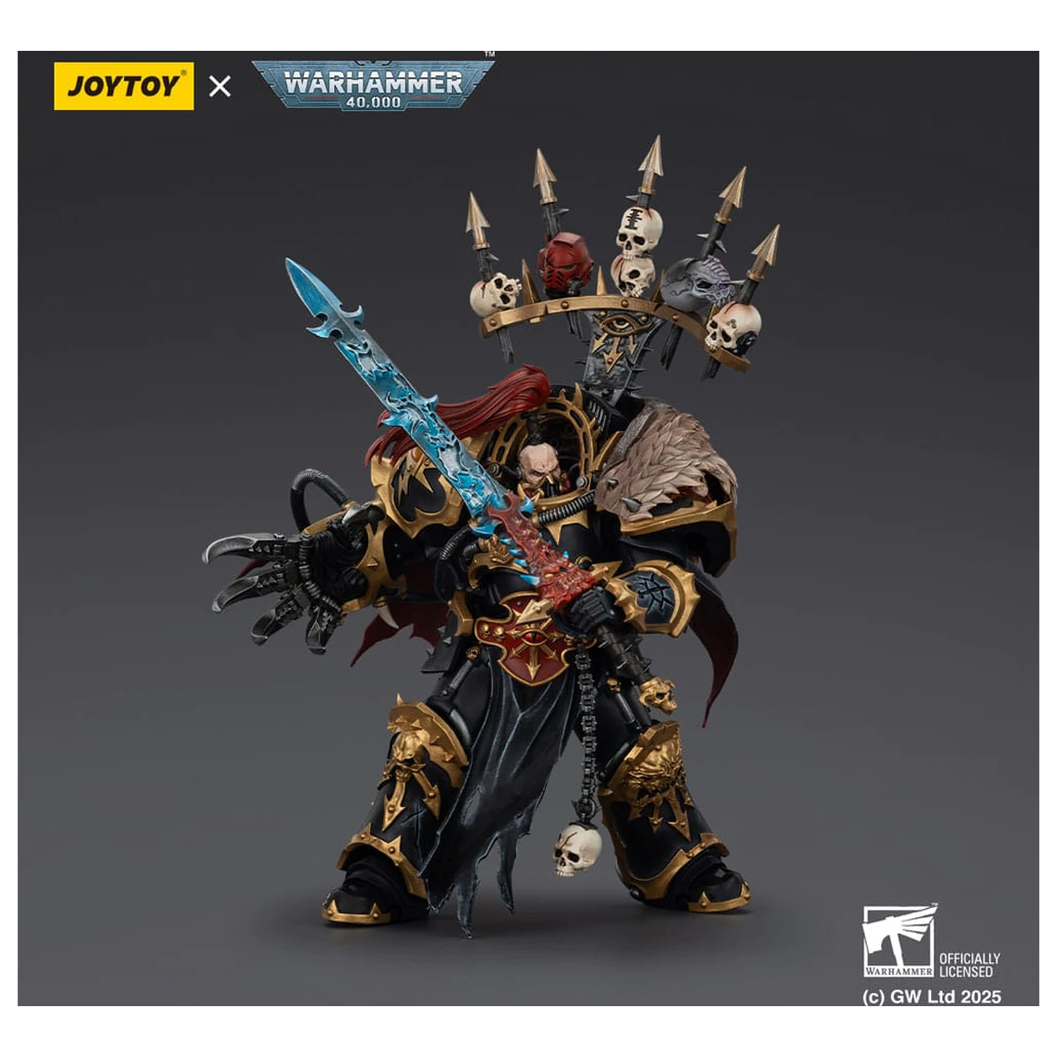 Warhammer 40,000 Action Figure  Black Legion Abaddon the Despoiler with Drach'nyen and the Talo 16 cm product photo