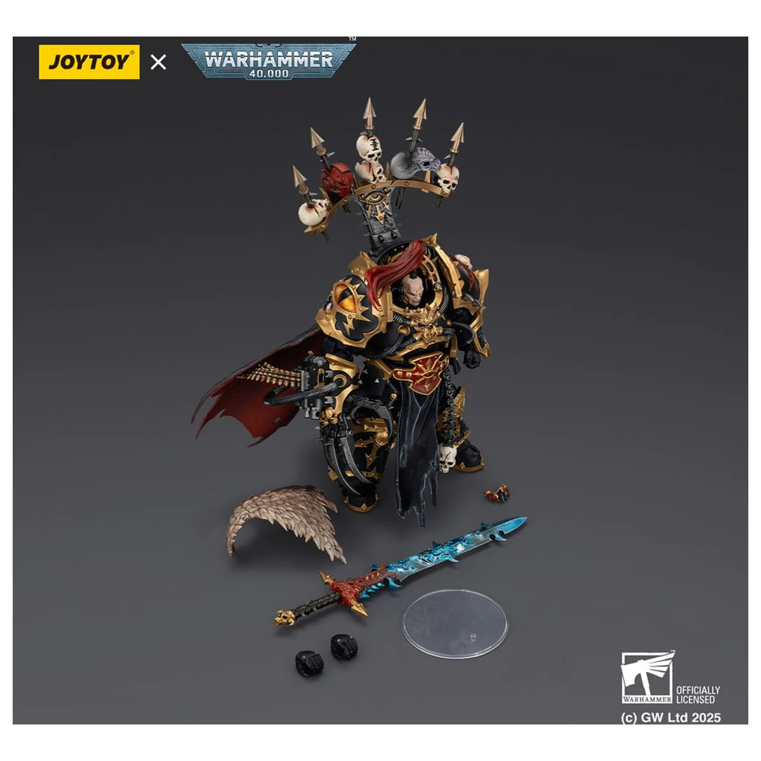 Warhammer 40,000 Action Figure  Black Legion Abaddon the Despoiler with Drach'nyen and the Talo 16 cm product photo