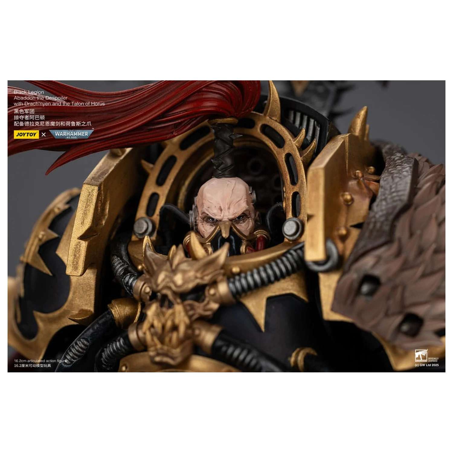 Warhammer 40,000 Action Figure  Black Legion Abaddon the Despoiler with Drach'nyen and the Talo 16 cm product photo
