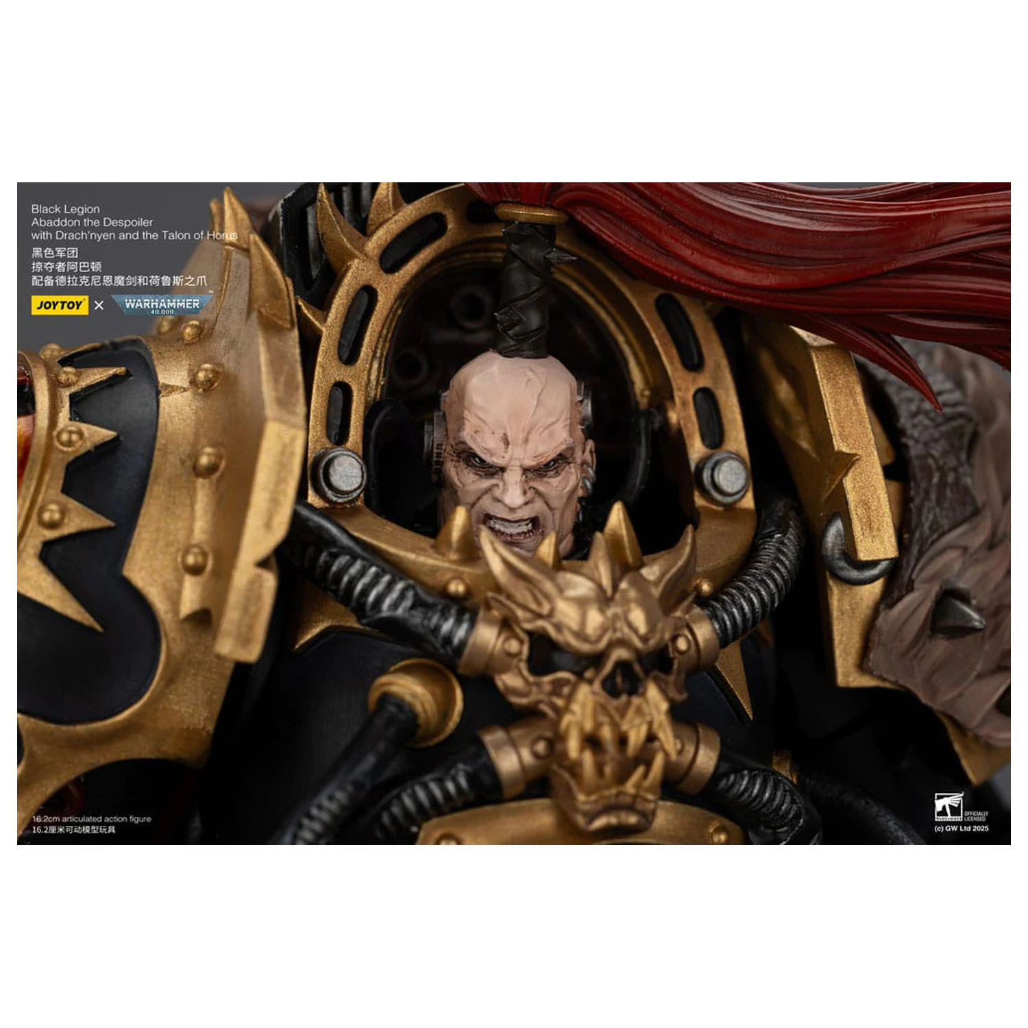 Warhammer 40,000 Action Figure  Black Legion Abaddon the Despoiler with Drach'nyen and the Talo 16 cm product photo