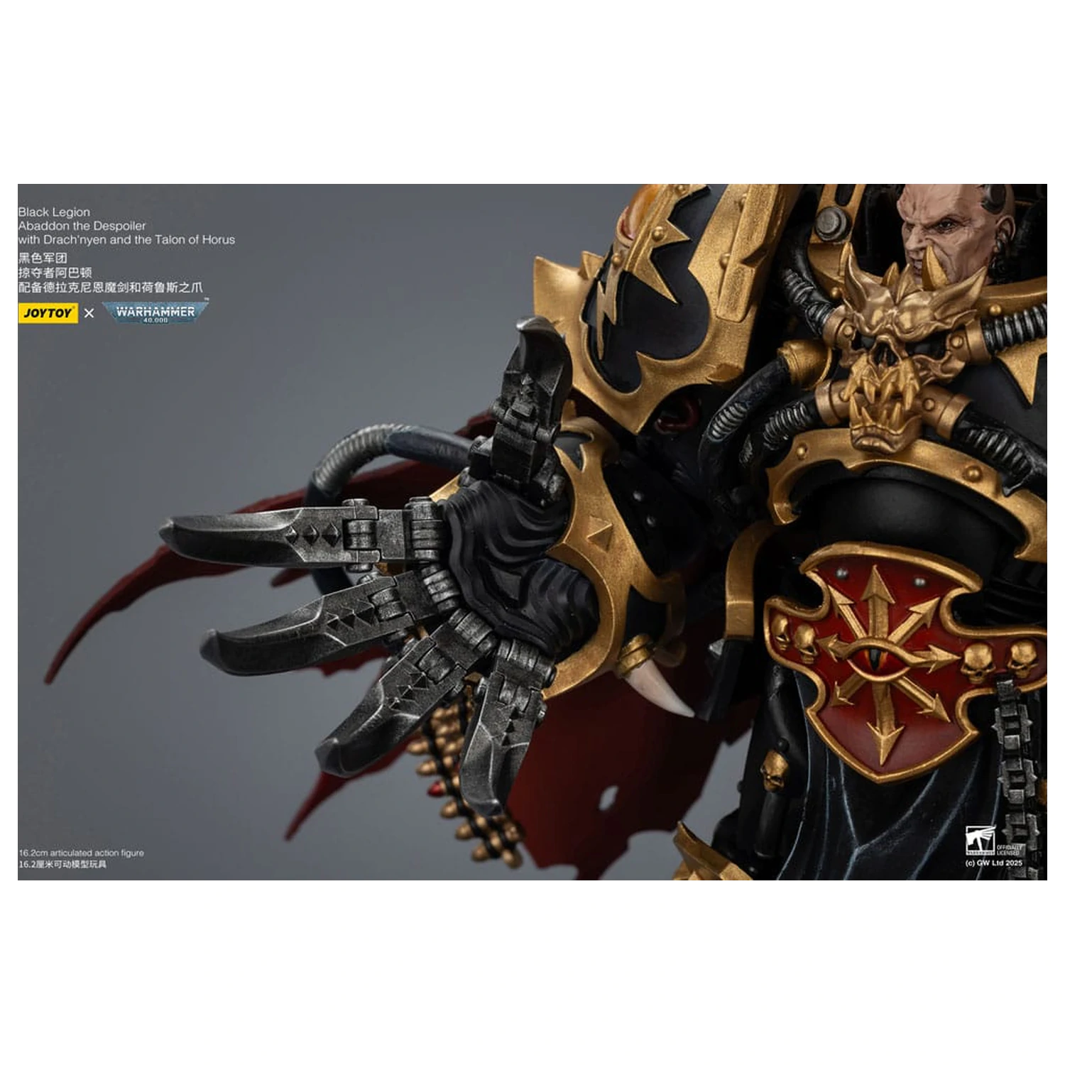 Warhammer 40,000 Action Figure  Black Legion Abaddon the Despoiler with Drach'nyen and the Talo 16 cm product photo