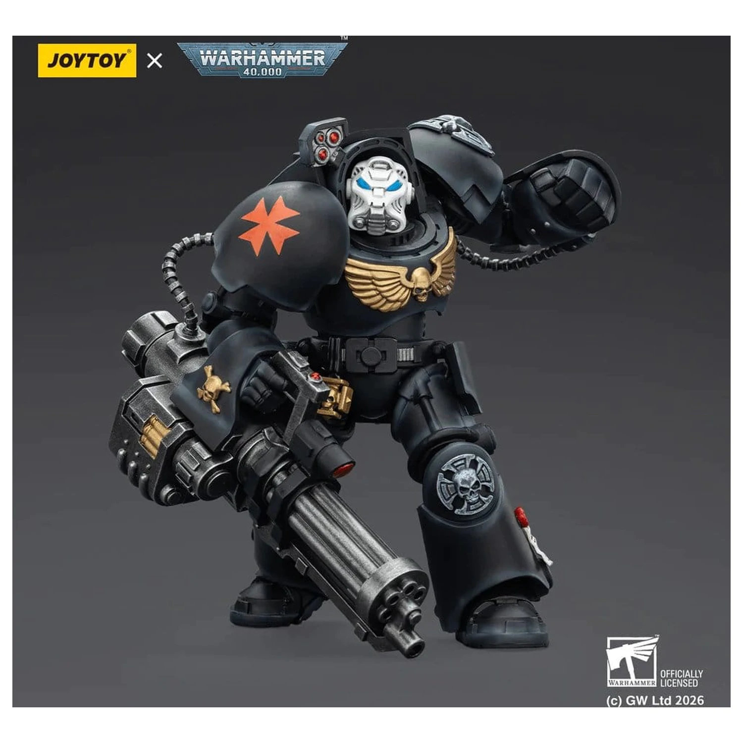 Warhammer 40,000 Action Figure Black Templars Terminator 3 with Power Fist and Assault Cannon 14 cm product photo