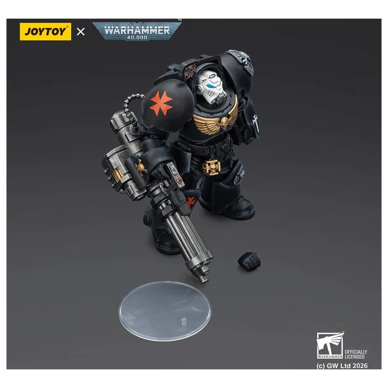 Warhammer 40,000 Action Figure Black Templars Terminator 3 with Power Fist and Assault Cannon 14 cm product photo