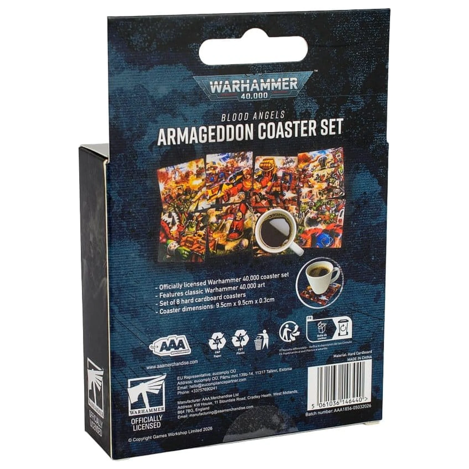 Warhammer 40,000 Coaster Set Blood Angels Armageddon 15 cm product photo