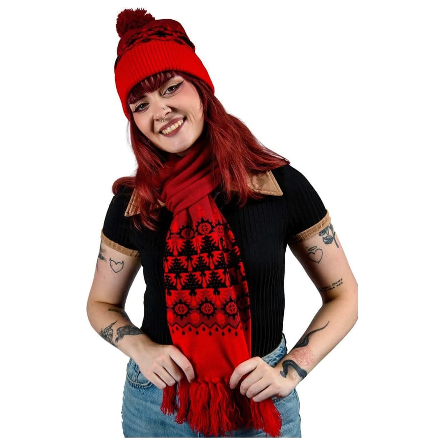 Warhammer 40,000 Knitted Hat & Scarf Set Blood Angels 27 cm product photo