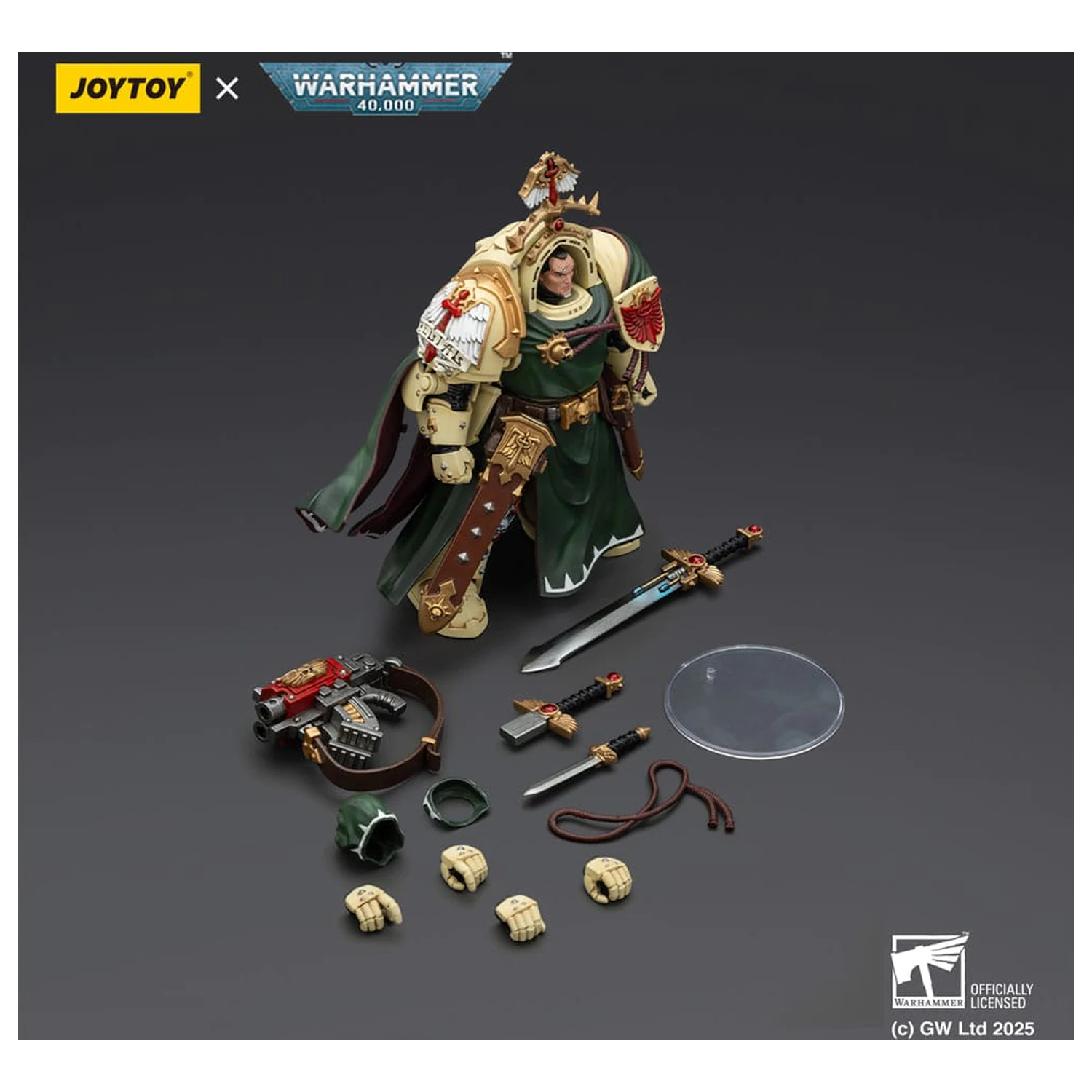 Warhammer 40,000: Dark Angels Action Figure Belial Grand Master of The Deathwing With the Sword of Silence and Storm Bolter 14 cm product photo