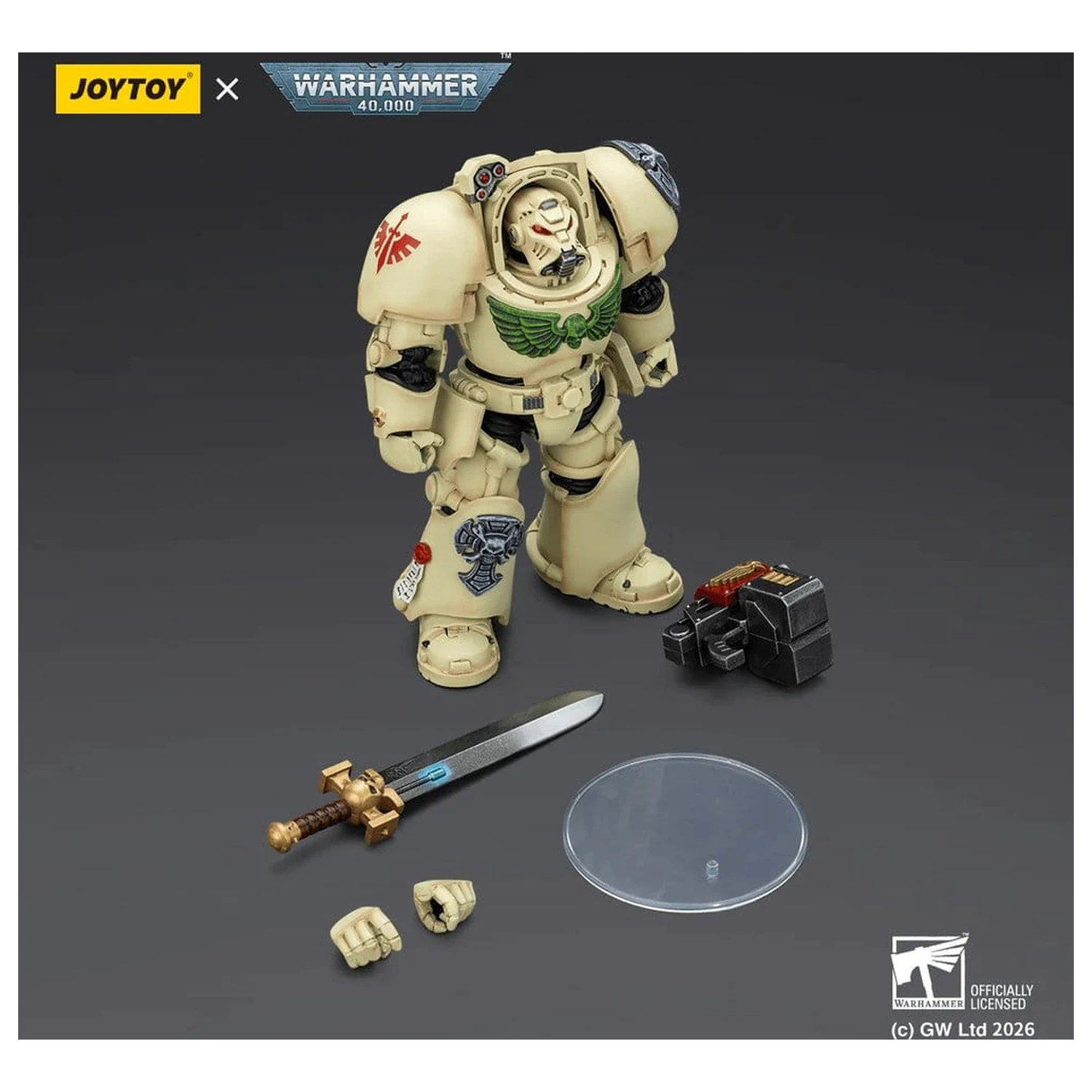 Warhammer 40,000 Action Figure Dark Angels Deathwing Terminator 1 with Power Sword and Storm Bolter 14 cm product photo