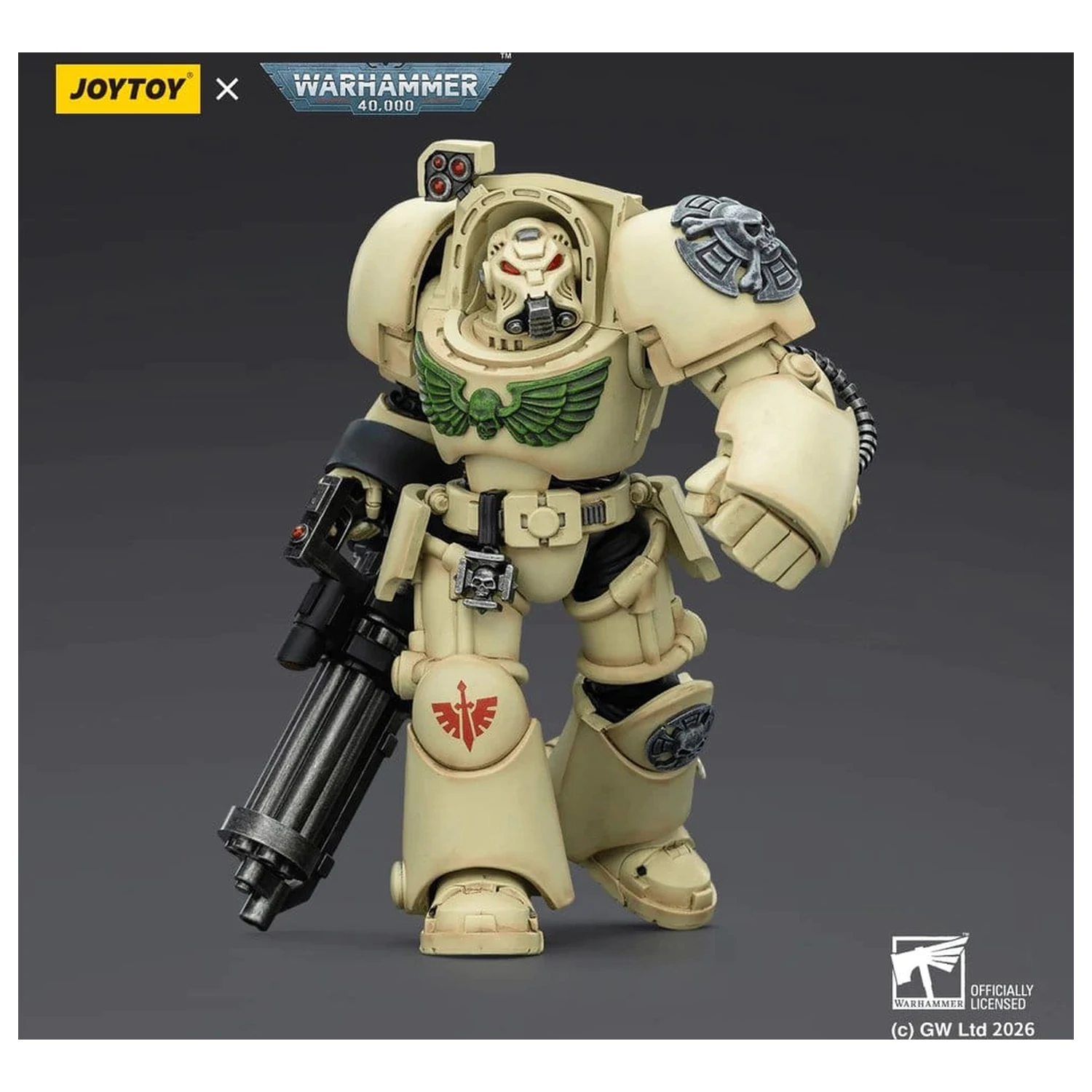 Warhammer 40,000 Action Figure Dark Angels Deathwing Terminator 3 with Power Fist and Assault Cannon 14 cm product photo