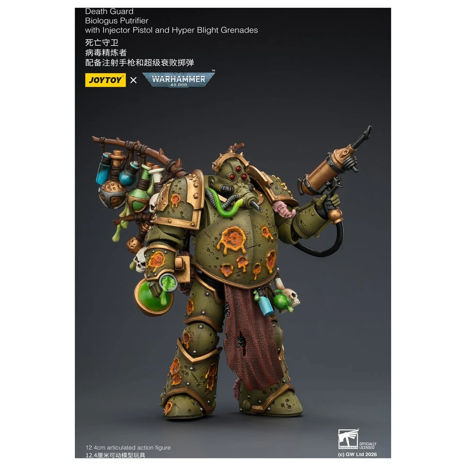 Warhammer 40,000 Action Figure Death Guard Biologus Putrifier 12 cm product photo