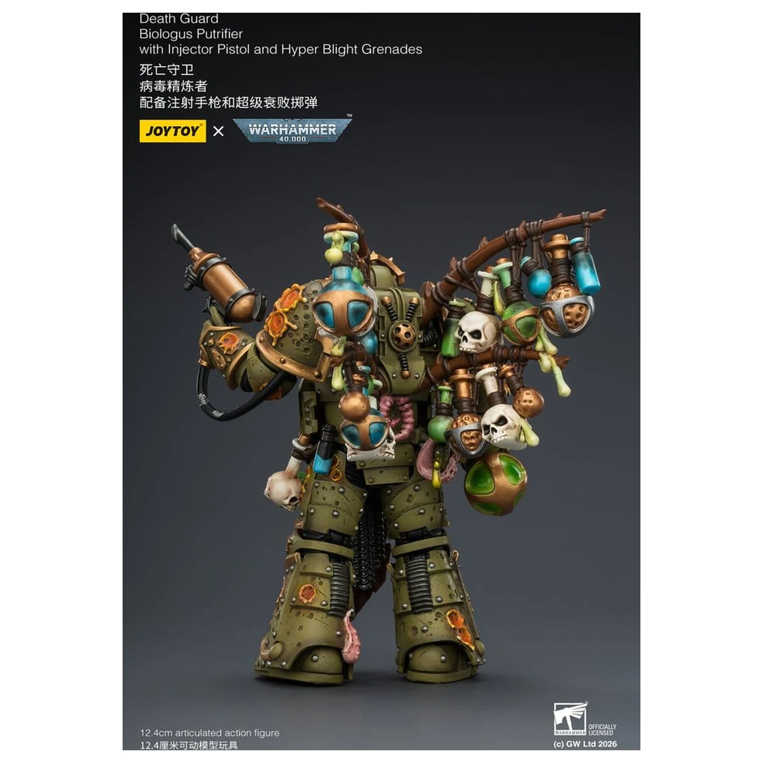 Warhammer 40,000 Action Figure Death Guard Biologus Putrifier 12 cm product photo