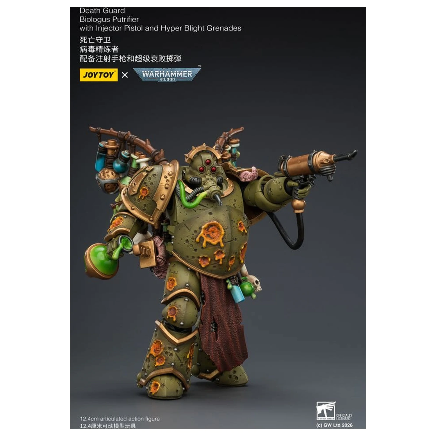 Warhammer 40,000 Action Figure Death Guard Biologus Putrifier 12 cm product photo