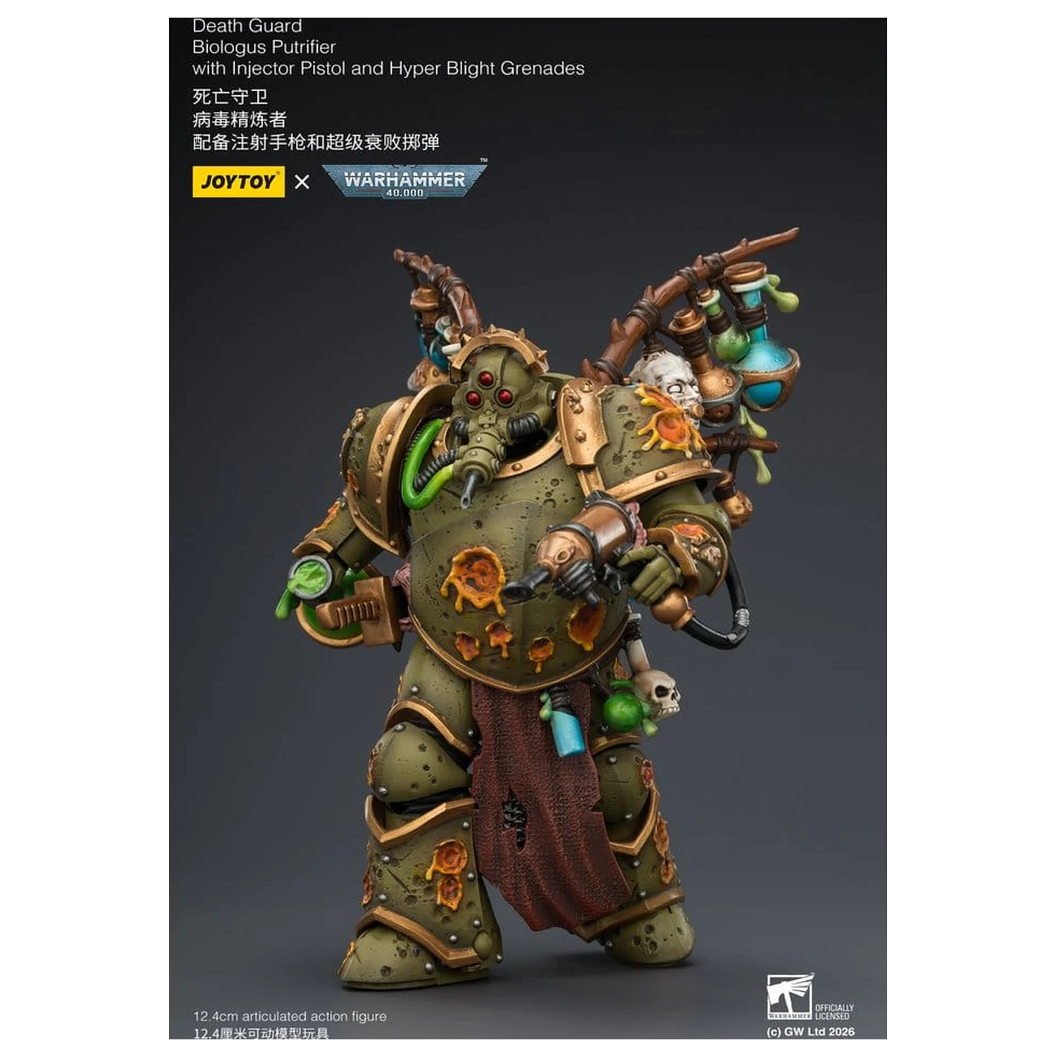 Warhammer 40,000 Action Figure Death Guard Biologus Putrifier 12 cm product photo