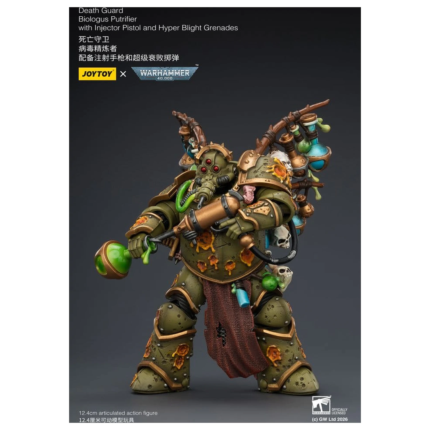 Warhammer 40,000 Action Figure Death Guard Biologus Putrifier 12 cm product photo