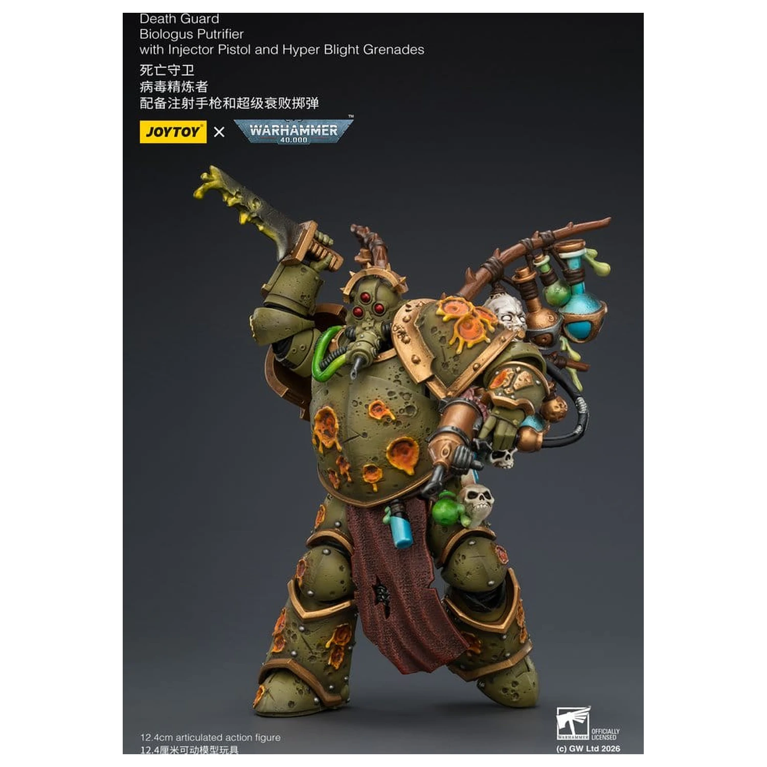 Warhammer 40,000 Action Figure Death Guard Biologus Putrifier 12 cm product photo