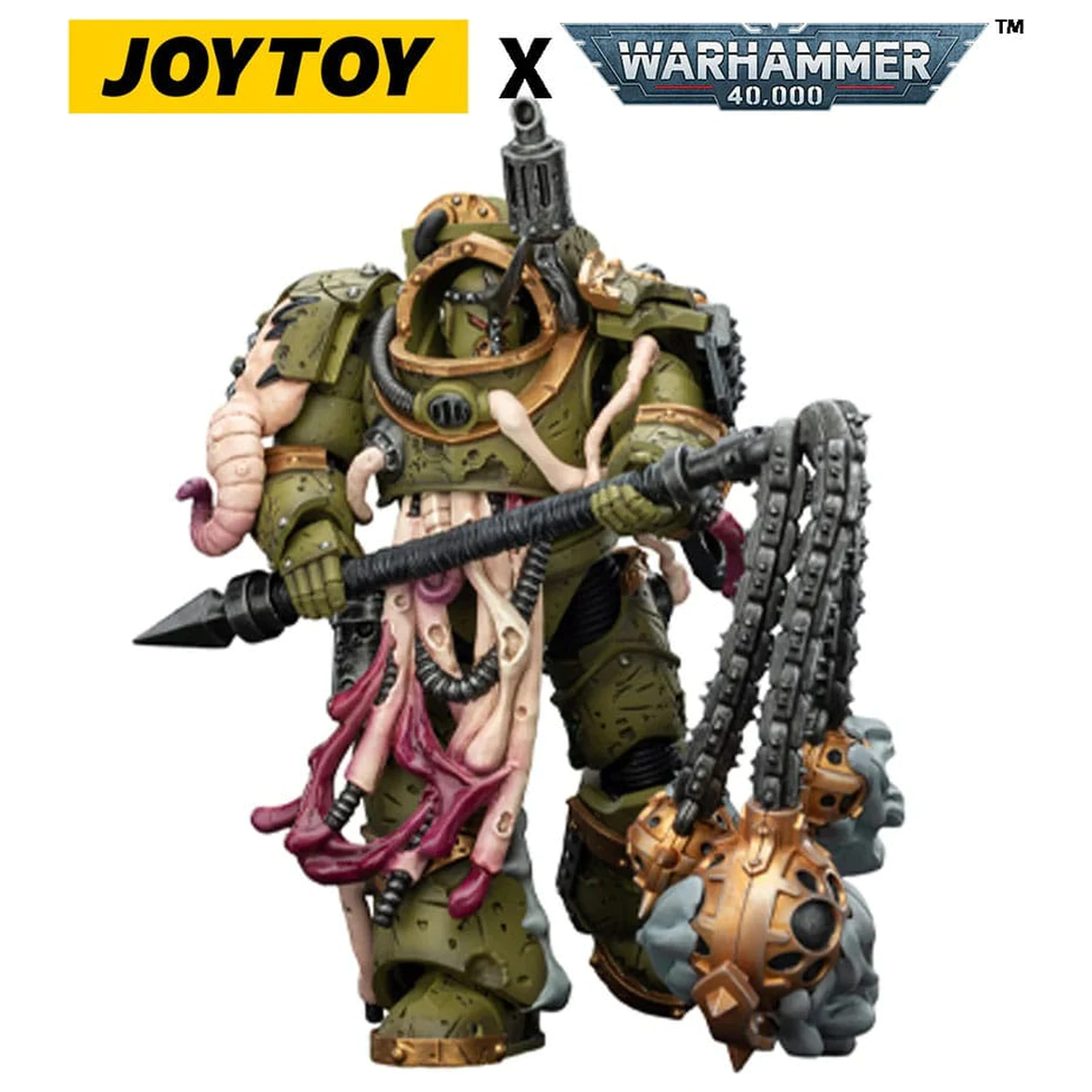Warhammer 40,000 Action Figure Death Guard Blightlord Terminator 2 with Flail of Corruption 14 cm product photo
