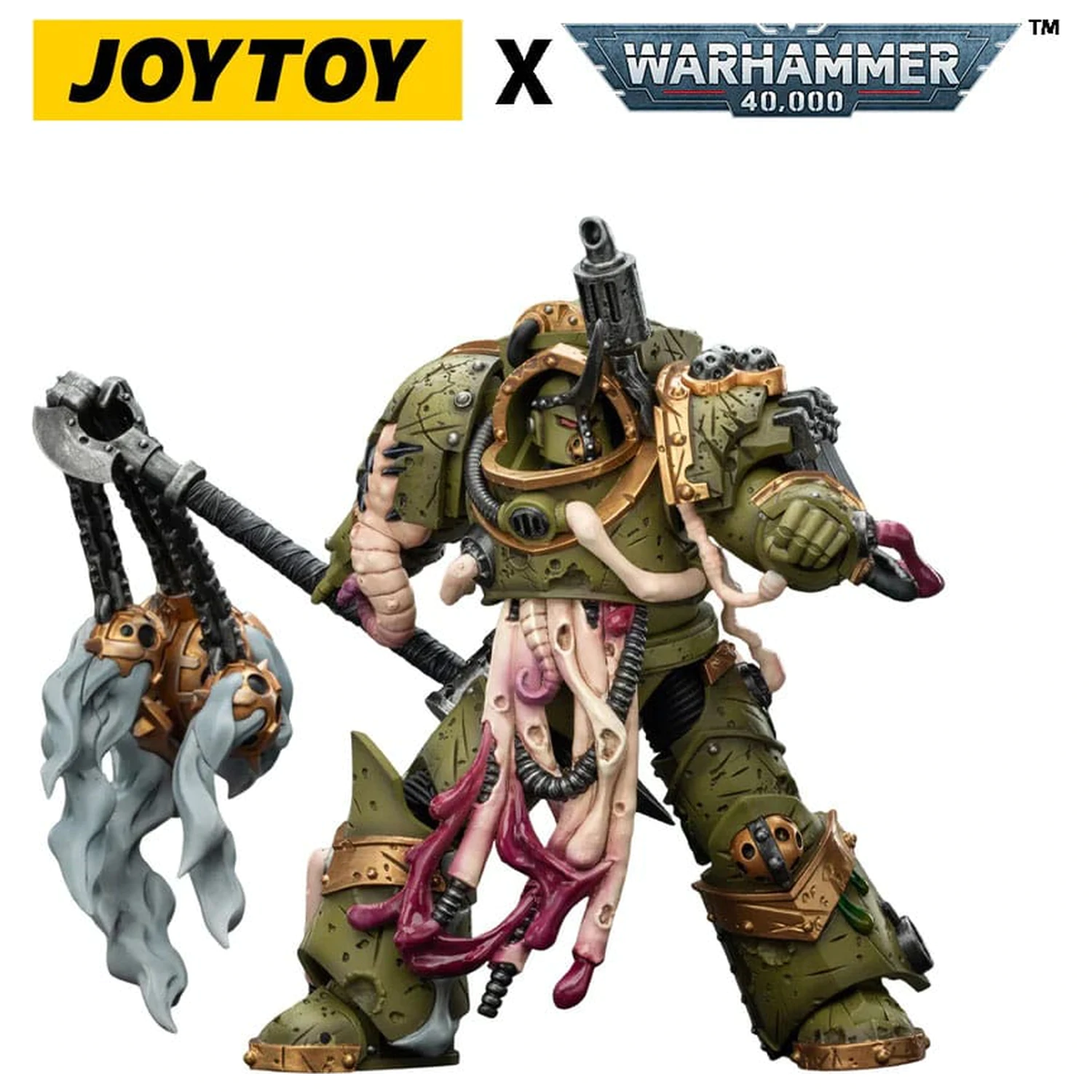 Warhammer 40,000 Action Figure Death Guard Blightlord Terminator 2 with Flail of Corruption 14 cm product photo