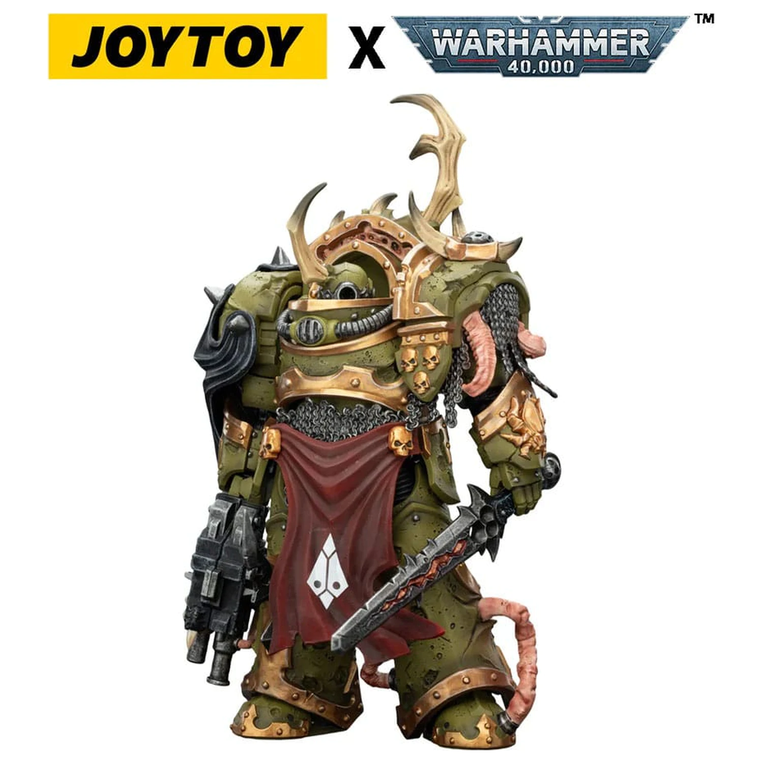 Warhammer 40,000 Action Figure Death Guard Blightlord Terminator 3 with Combi-bolter and Bubotic Blade 14 cm product photo