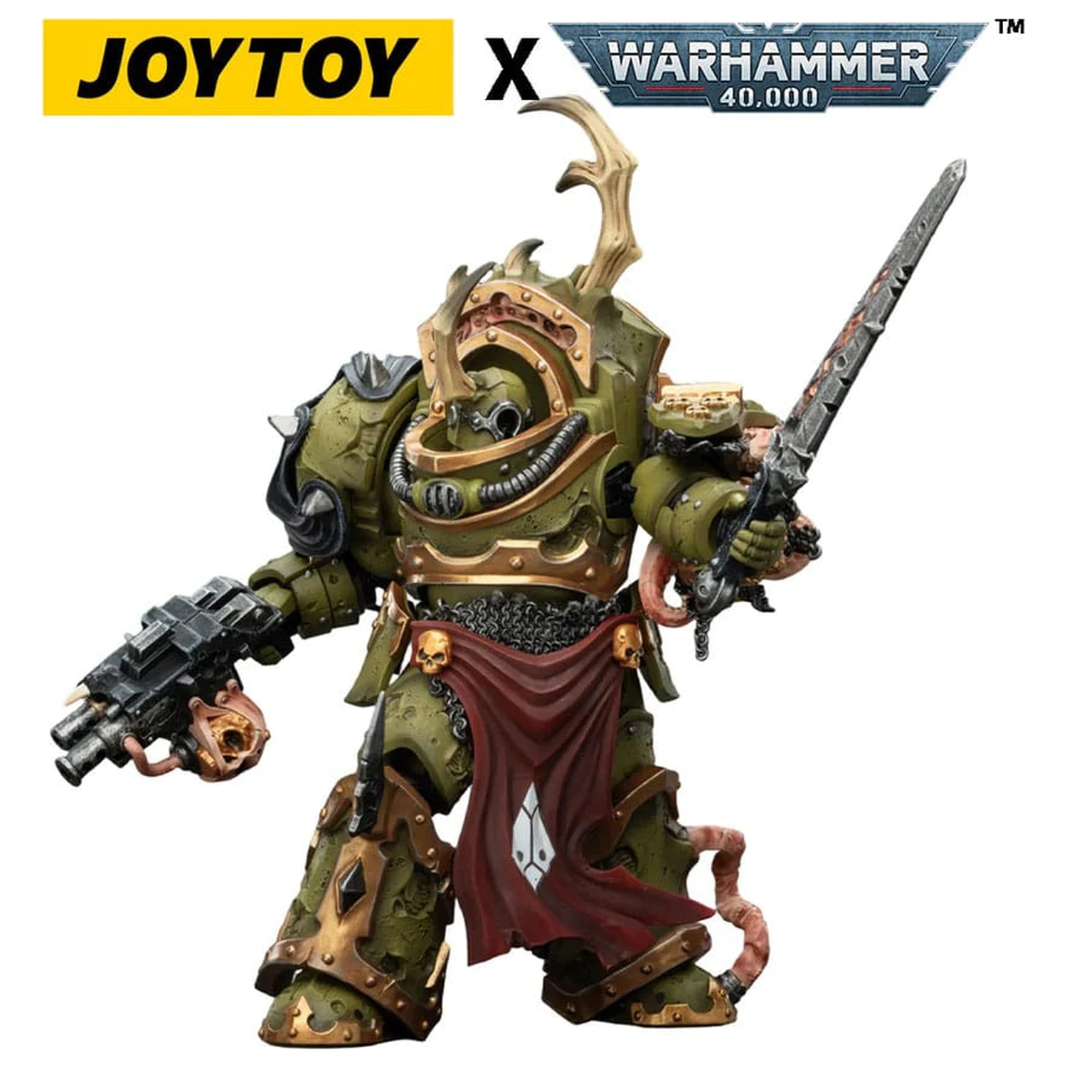 Warhammer 40,000 Action Figure Death Guard Blightlord Terminator 3 with Combi-bolter and Bubotic Blade 14 cm product photo