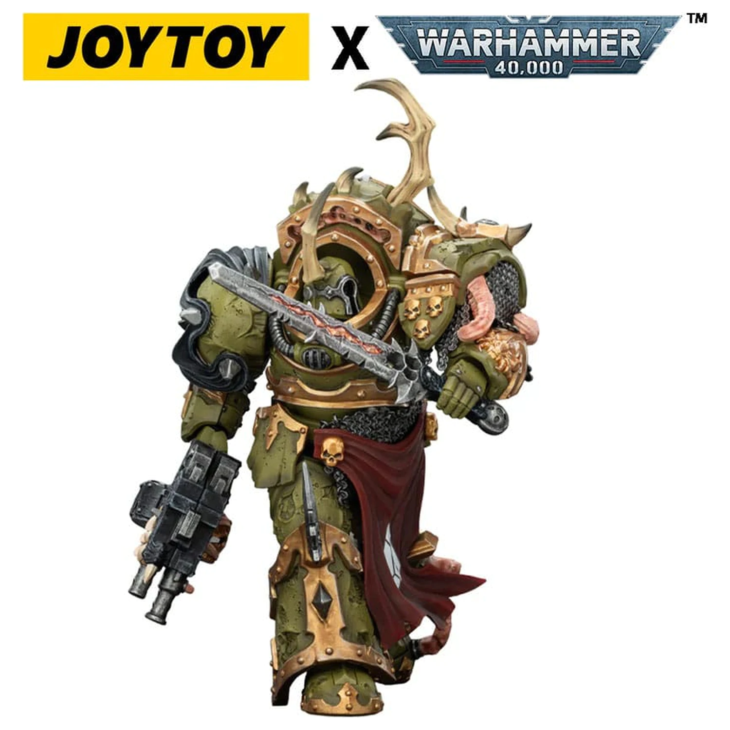 Warhammer 40,000 Action Figure Death Guard Blightlord Terminator 3 with Combi-bolter and Bubotic Blade 14 cm product photo