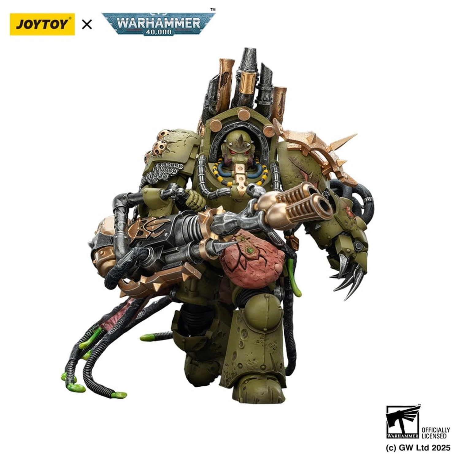 Warhammer 40,000 Action Figure Death Guard Lord of Virulence with Power Fist and Twin Plague Spewer 14 cm product photo