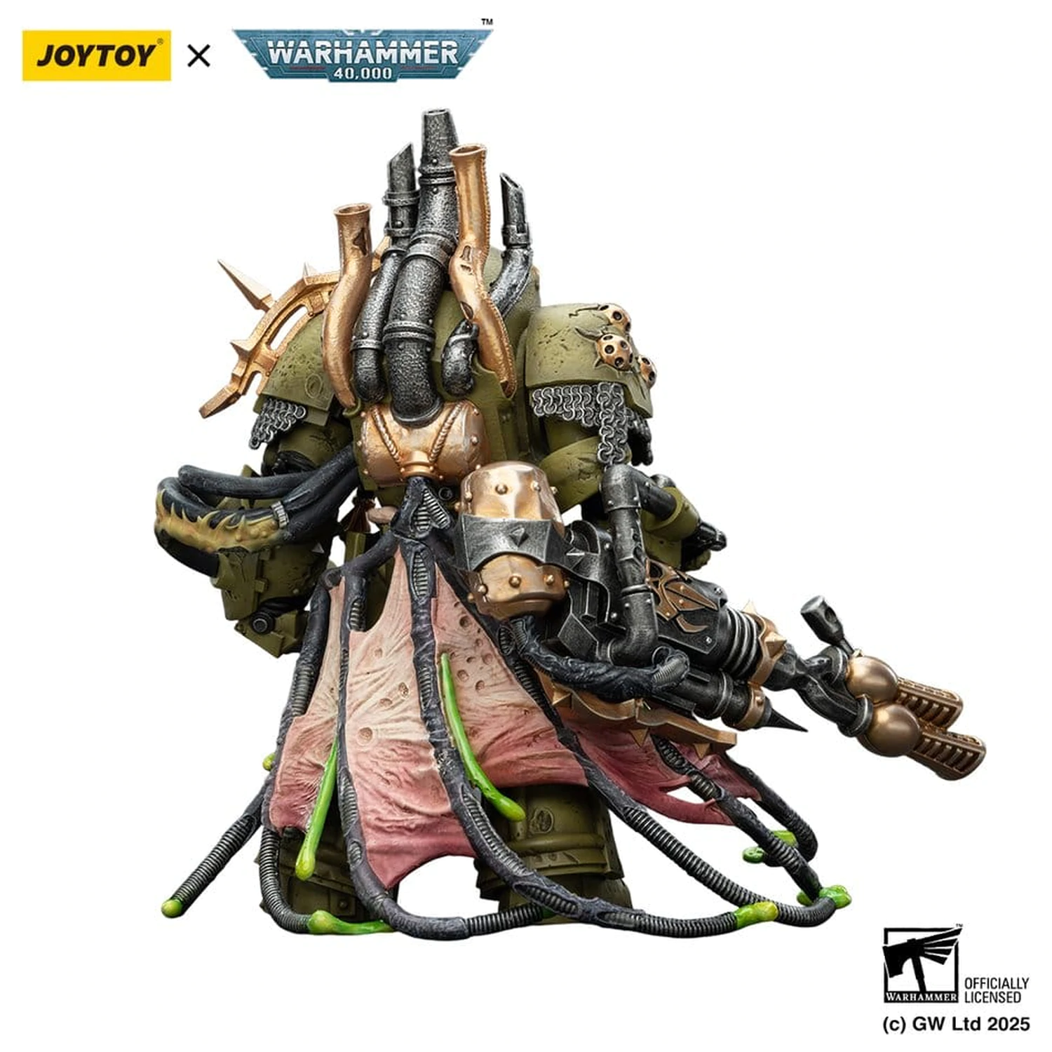 Warhammer 40,000 Action Figure Death Guard Lord of Virulence with Power Fist and Twin Plague Spewer 14 cm product photo